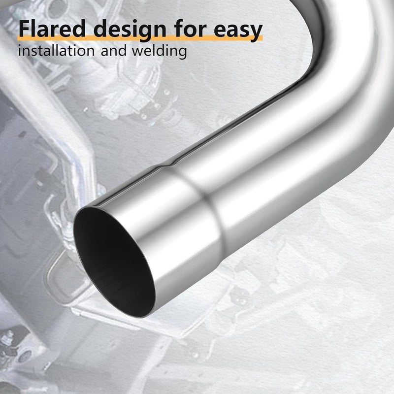 LCGP 2.5"OD U Bend Exhaust Pipe Made of High Quality Stainless Steel DIY Exhaust Pipe - Image 3